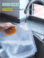 Pochette Doypack alimentaire réutilisable avec bec verseur, robuste, transparente en PET/Nylon/LDPE, 5L, avec poignée solide pour l'emballage d'eau