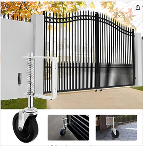 Roue pivotante en caoutchouc dur personnalisée <span class=keywords><strong>pour</strong></span> porte, capacité de charge de 55 kg, noire, <span class=keywords><strong>pour</strong></span> portes ou portails - Product Image 5