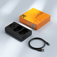 Pengisi Daya Baterai Kamera K&F Concept Dual Slot Type-C Quick Charger NP-W235 untuk Fujifilm X-T5, X-T4, GFX 100S, X-H2S