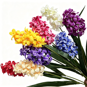 KEWEI 1722 Stock en liquidation Fleurs artificielles en soie de <span class=keywords><strong>jacinthe</strong></span> à tête unique pour décoration intérieure de salon - Product Image 1