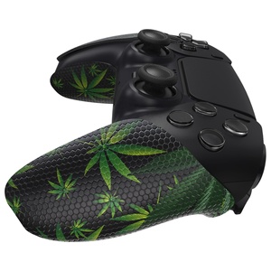 PlayVital Green Weeds - Almohadillas de Goma Suave con Textura Profesional Antideslizantes y Absorbentes del Sudor para el Control de PS5 - Product Image 4