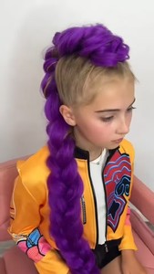 Purple Synthetic Dreadlocs <b>Braiding</b> <b>Hair</b> Extensions <b>Pre</b>-<b>Stretched</b> 70Inch 4PCS/Pack 360g Low Temperature Flame Retardant Braids - Product Image 2