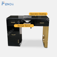 Table de manucure avec armoire de rangement et prise électrique
