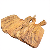 Handgemaakt natuurlijk olijfhouten snijplank van 1,6 cm dik, niet-toxisch, vaatwasserbestendig, combinatiepakket, serveerschaal, keuken, fruit