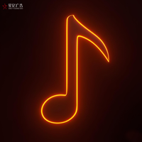 Enseigne lumineuse LED néon en forme de note de musique – Décoration murale élégante pour chambre, fête ou publicité
