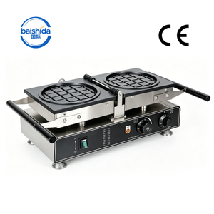 Gaufrier électrique mini certifié CE Baishida avec moule à grille carrée classique, puissance 1,6 kW, pour usage domestique et hôtelier - Product Image 1
