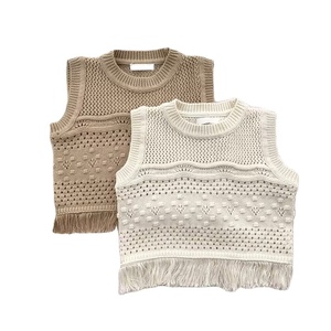 Automne nouveau-né tricoté sans manches pull gilet mignon infantile garçon <span class=keywords><strong>manteau</strong></span> court 0-3 ans bébé vêtements gilet - Product Image 1