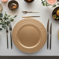 Assiette de présentation en plastique durable de 13 pouces, couleur personnalisée, écologique, pour mariage, fête, restaurant familial, décoration d'hôtel