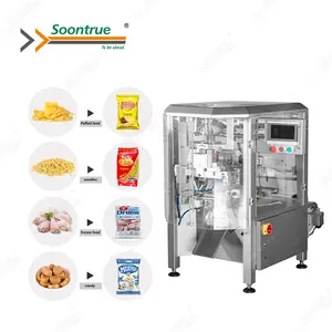 Máquina automática de embalaje Vertical de 20-50g, granos de Chocolate, soja, azúcar y sal