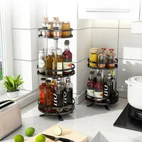 Étagère de rangement à condiments, support réglable de cuisine, pour salle de bains, rotatif à 360 degrés, rangement de condiments
