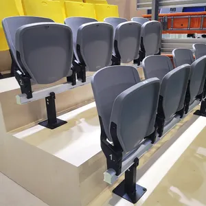 Fixed Seats Auto Tip-up Plastic Folding Stadium Seating Football Stadium Chair Indoor
