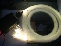 Veilleuses à fibre optique colorées individuelles avec corps en aluminium étoile LED Nouvelles tensions de moteur d'éclairage à fibre optique