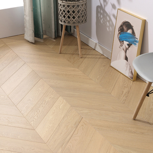 <span class=keywords><strong>Parquet</strong></span> en chêne Chevron Chevroné à lattes fines couleur naturelle claire - Product Image 5