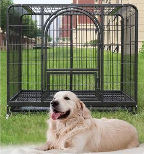 Chenil en acier inoxydable bon marché élevage cage noire avec roues - Product Image 4