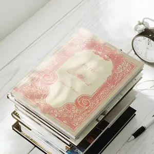 LABON كريم الوردي شخصية كتاب مخصص خمر الزفاف الجمالية اصطف فارغة غلاف دفتر ملاحظات بغلاف مُجلّد هدايا