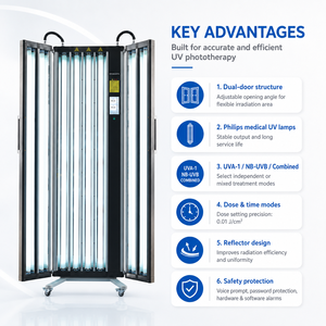 Máquina de Fototerapia UV Móvil KN-4004 con Lámparas <span class=keywords><strong>Philips</strong></span> y Protección de Seguridad para Hospitales y Clínicas - Product Image 3