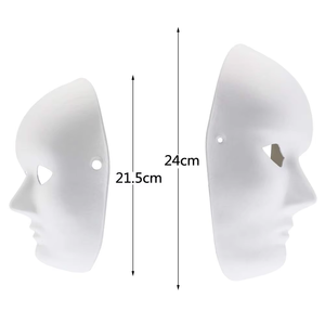 Maschera artigianale bianca artigianale con maschera bianca per il viso verniciabile con vernice per le vacanze - Product Image 1