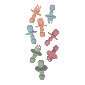 Cuchara de Silicona para Bebés, Libre de BPA, con Logotipo Personalizado, para la Primera Etapa de Alimentación, para el Aprendizaje Independiente, Utensilio para Comer para Niños Pequeños, Cubertería para la Alimentación Complementaria - Product Image 2