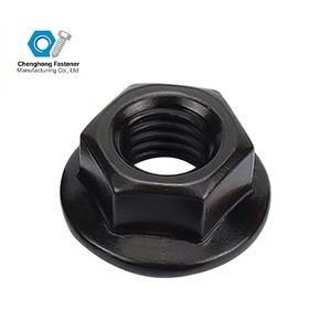 Tiêu chuẩn quốc gia Lớp 8 <span class=keywords><strong>Hex</strong></span> mặt bích <span class=keywords><strong>Nut</strong></span> 10mm màu đen hoàn toàn ren chống trượt nhiệm vụ nặng nề - Product Image 6