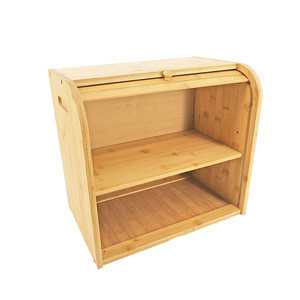 Sourced directly from the manufacturer: Double-layer dustproof <b>bamboo</b> storage box, large capacity, flip-top, Nordic style, - Product Image 4