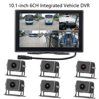 Monitor de Coche con Pantalla de 10.1 Pulgadas, Sistema de Monitoreo de 6 Canales, Funciones Adicionales Opcionales, Múltiples Idiomas