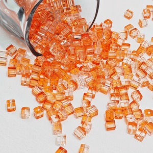 Cuentas de cristal de 7mm, cuentas cuadradas de gradiente de colores, cuentas de arroz de azúcar hechas a mano DIY para accesorios de pulsera - Product Image 6