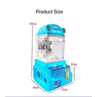 Kit de machine à griffes géante à monnayeur avec super mini-poupées en peluche multicolores, jouet à griffes durable pour usage commercial