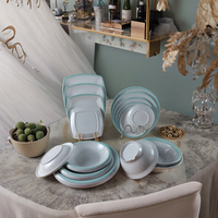 Assiette à soupe en porcelaine blanche domestique de haute qualité à bas prix
