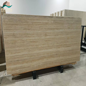 Losas de Mármol Travertino Beige Pulido, Losas de Piedra de Lujo con Corte de Vetas Romanas para Paredes Decorativas y Encimeras - Product Image 1