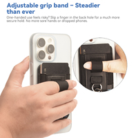Dompet Kartu Ponsel dengan Pita Elastis Desain Baru, Dompet Magnetik untuk Apple iPhone Duo