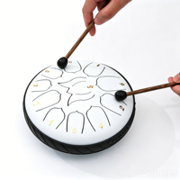 6 Inch 8 or 11 Tone Steel Tongue Drum Worry-Free Drum Lotus Steel Tongue Drum