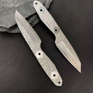 Dropshipping Shopify VG10 Damascus Steel Knife Blank DIY Semi Finished Blade For Camping <b>Fishing</b> Outdoor EDC <b>Tool</b> Making - Product Image 2