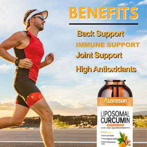 Ausreson OEM Nano Liposomales Ekstrak Kunyit Curcumin Cair Bentuk Tetes SUPLEMENT PENYUBUH KESEHATAN SENDI <span class=keywords><strong>GINGER</strong></span> Cairan Curcumin Liposomal - Product Image 4