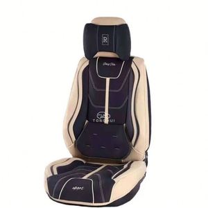 Ensemble de housses de siège de voiture en cuir noir de luxe personnalisées, imperméables, universelles, type avant, toutes saisons - Product Image 3