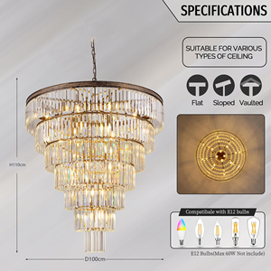 Lampu Gantung Akrilik Modern Kustom untuk Lobi Hotel & Aula Pernikahan untuk Dekorasi Interior & Pencahayaan - Product Image 6