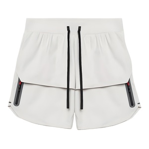 <span class=keywords><strong>Pantalones</strong></span> Cortos Deportivos Casuales de Verano para Hombre, de Tres Cuartos, Color Sólido, Secado Rápido, Cintura Media, Transpirables, con Cordón Ajustable, para Correr - Product Image 6