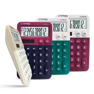 Mini Calculators Pocket Desktop Customized Logo Calculatrice Financial Cientifica Calculadora Solar 12 Digits Pocket Calculators