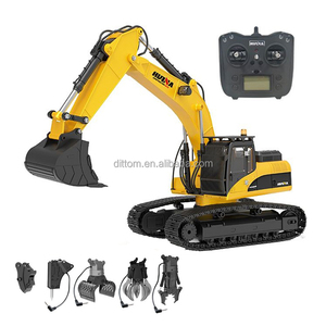 HuiNa1580up, <span class=keywords><strong>Excavadora</strong></span> de Metal de Ingeniería de Construcción 6 en 1, Totalmente Funcional, Escala 1:14, 32 Canales, 2.4G y Control por Aplicación, Modelo de Vehículo de Metal - Product Image 3