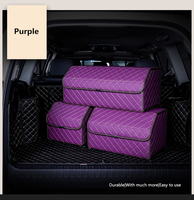 Boîte de conteneur de rangement de coffre de voiture en cuir PU pliable multifonction de qualité supérieure pour auto, coffre, véhicule SUV