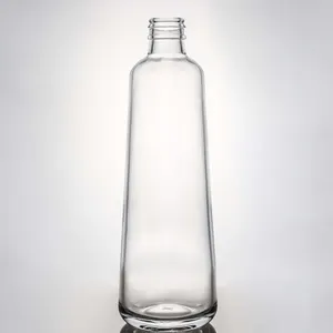Productos de alta calidad en diferentes formas redondas Vodka Whisky Tequila Ron Gin Brandy Botella de vidrio