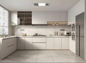 Gabinetes de Cocina Modulares Modernos y Ecológicos Personalizados, Juego Completo con Estructura de Madera Contrachapada, Puertas de Vidrio, Correderas para Cajones, Bisagras y Accesorios - Product Image 2