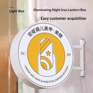 <span class=keywords><strong>LEBE</strong></span> Enseigne publicitaire ovale décorative en fer forgé de style européen, éclairée par LED, pour magasins de vêtements, double face, éclairée en extérieur - Product Image 2