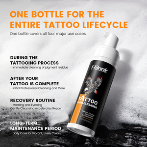 Espuma Limpiadora y Humectante para el Cuidado Posterior del Tatuaje, Fórmula Personalizada de 200 ml, Unisex, Cuidado Suave, Purificación Profunda, Protección Diaria, Recuperación Confortable - Product Image 2