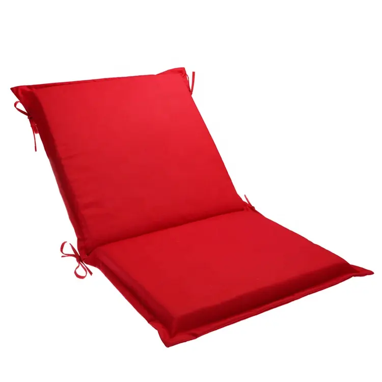 Almohadillas para silla de interior y exterior, Cojín cuadrado de espuma para asiento de Patio, sala de estar, balcón y oficina, color rojo, para todo tipo de clima