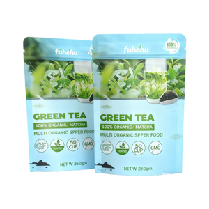 Custom Size Printed Reusable Biodegradable Moisture Proof Coffee Powder Green Stand up Pouch Aluminum Foil Tea Packaging <b>Bags</b> - Product Image 5