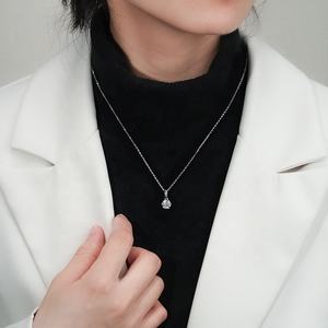 Collane in Argento Sterling 925 con Moissanite e Design a Fibbia di Cintura con Funghi Cantharelle Autentici di Starsgem - Product Image 4