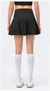 Gonna da Tennis atletica <span class=keywords><strong>2</strong></span>-in-1 di alta qualità per ragazze Shorts a vita alta traspirante con tasca interna laterale per il controllo della pancia singola in esecuzione - Product Image 5