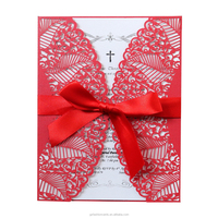 Tarjetas de Invitación con Diseño de Corte Láser en Diferentes Colores y Tarjetas de Felicitación Personalizadas con Corte Láser