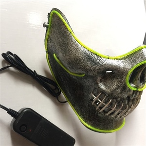 Amazon Heißer Verkauf Beliebte Blinkende Glow In <span class=keywords><strong>The</strong></span> Dark Licht Up Rave Maske - Product Image 5
