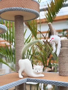 Moderno creativo simpatico gatto e scimmia colonna di coda in ceramica succulenta Cactus fioriera cartone animato vaso decorativo - Product Image 6